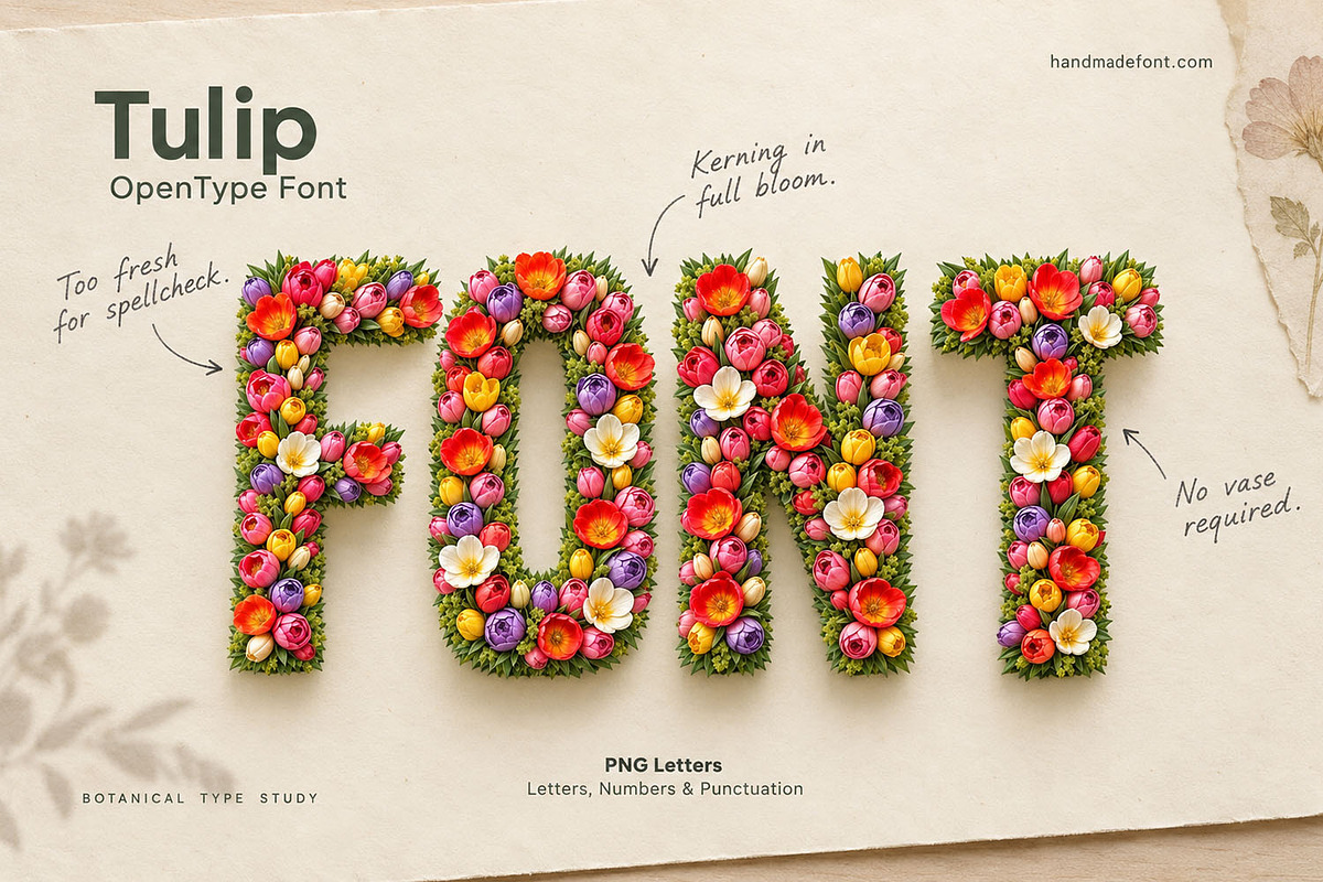 Tulip Font, a Serif Font by Handmadefont (Photo 15 of 15)