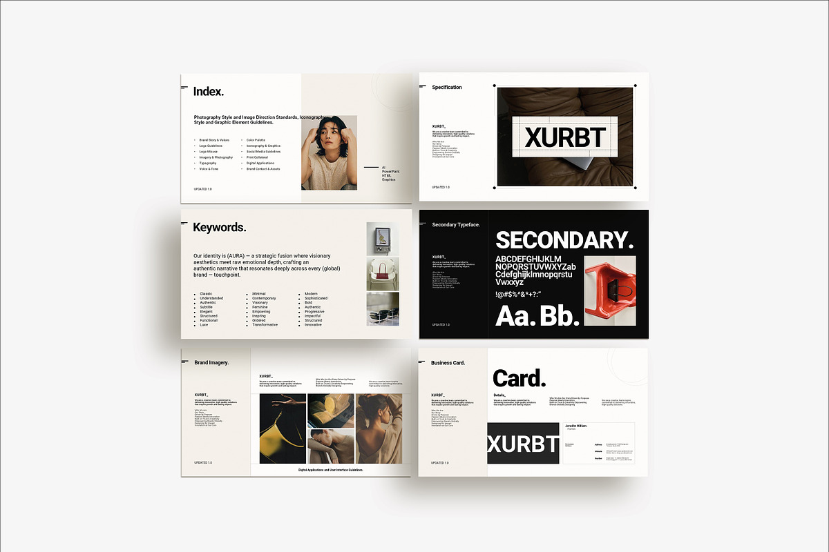 XURBT Brand Guideline Presentation, a Presentation Template by GoldenPixelStudio (Photo 5 of 10)