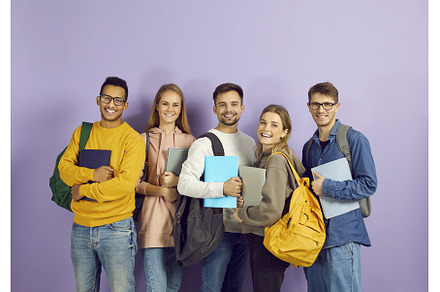 Diverse group of happy university or, a School & Education Photo by StudioRomantic