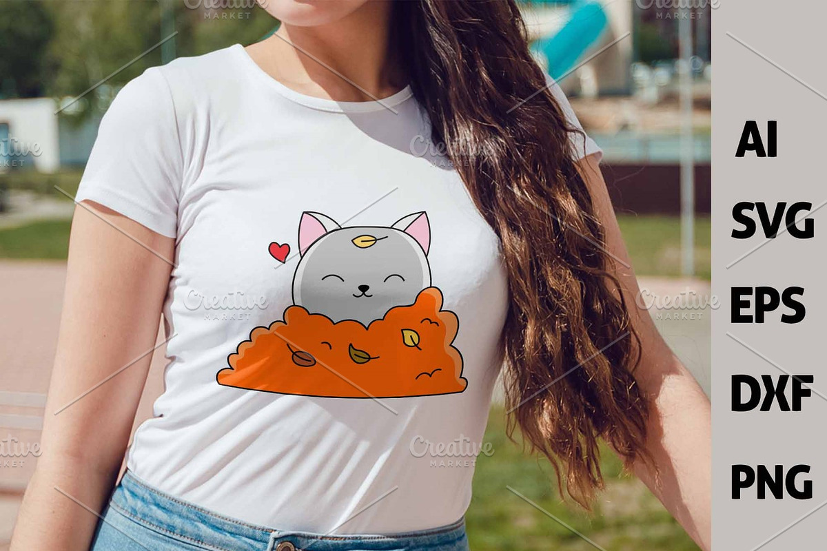 Funny Autumn Cats Kawaii Cat Clipart, an Animal Illustration by ARTify Illustrations (Photo 3 of 5)