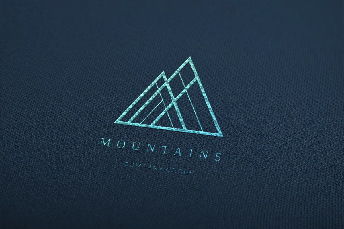 Mountains. Linear geometric logo, a Branding & Logo Template by le-genda (Photo 3 of 14)