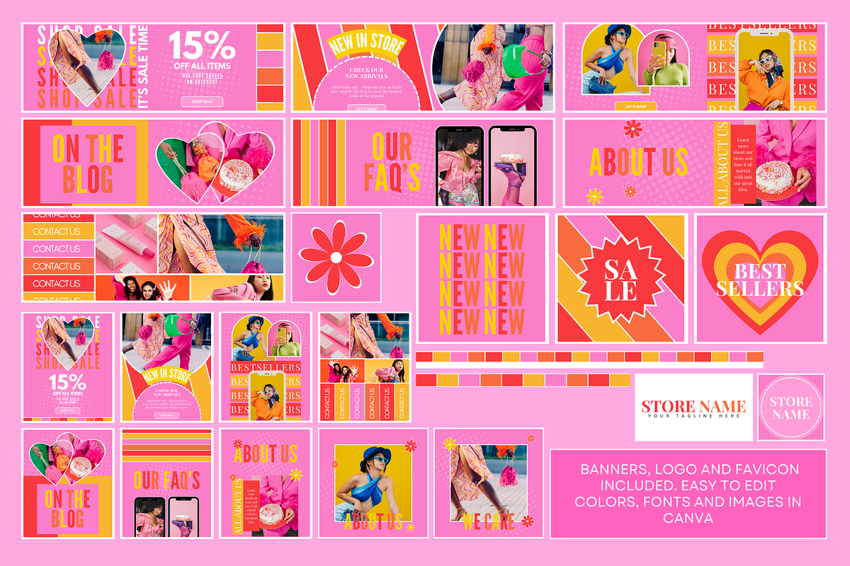 Shop Banner Templates - Colorful, a Shopify Template by SunshineStudioBoutique (Photo 3 of 9)