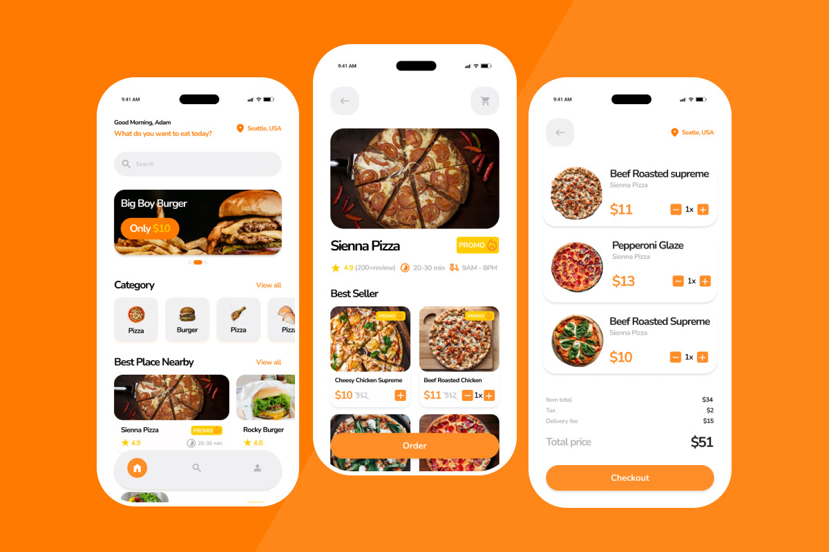 Yumgo - Food Delivery App Design, an App Template by productype1 (Photo 4 of 5)