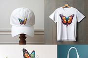 Butterfly illustrations with splash, an Animal Illustration by yod67 (Thumbnail 8 of 10)