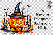 10 PNG Spooky Halloween Skull, a Graphic by Clipart Bloom (Thumbnail 9 of 11)