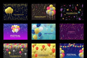 Confetti Vector Backgrounds