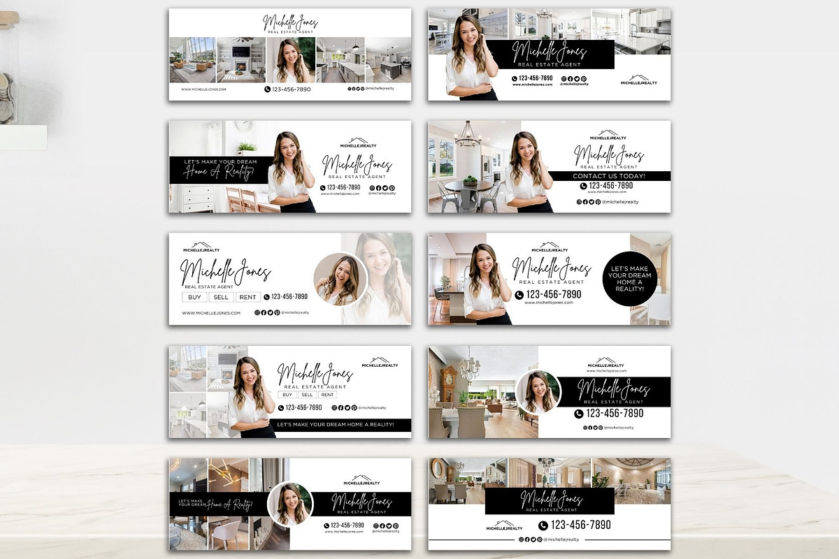 Facebook Cover Real Estate Banners, a Social Media Template by CreativeVinesStore (Photo 3 of 7)