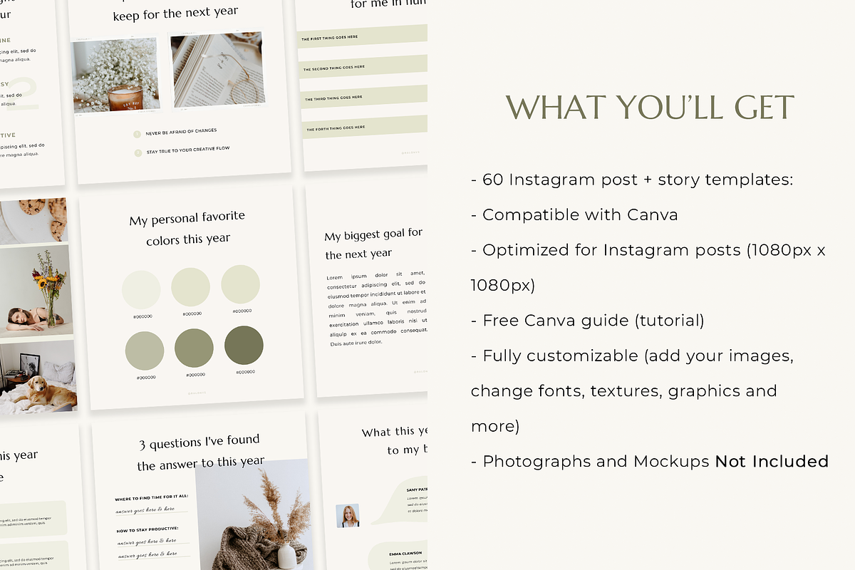 Year In Review Instagram Templates, a Social Media Template by Ralony (Photo 3 of 11)