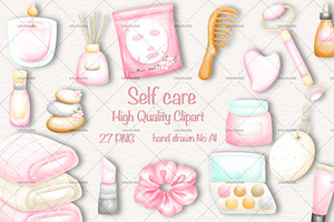 Self care Clipart,Spa routine