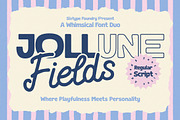 Jollune Fields Font Duo, a Handwritten Font by Sixtype (Thumbnail 1 of 10)