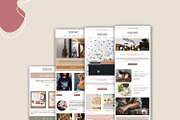 4 Mailchimp email templates, an Email Template by Kala and Hansuja Studio (Thumbnail 1 of 6)