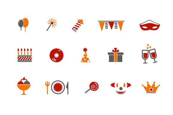 12 Party and Celebration Icons preview 4