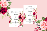 Beautiful Pink Wedding Invitation, an Invitation Template by Weddinginvitation by Fati (Thumbnail 1 of 2)