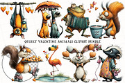Quirky Valentine Animals Clipart, an Illustration by OK Design (Thumbnail 2 of 6)