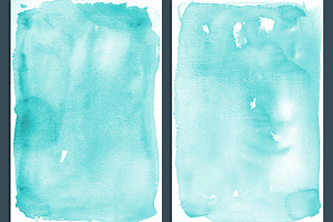 Teal Ombre Watercolor Backgrounds