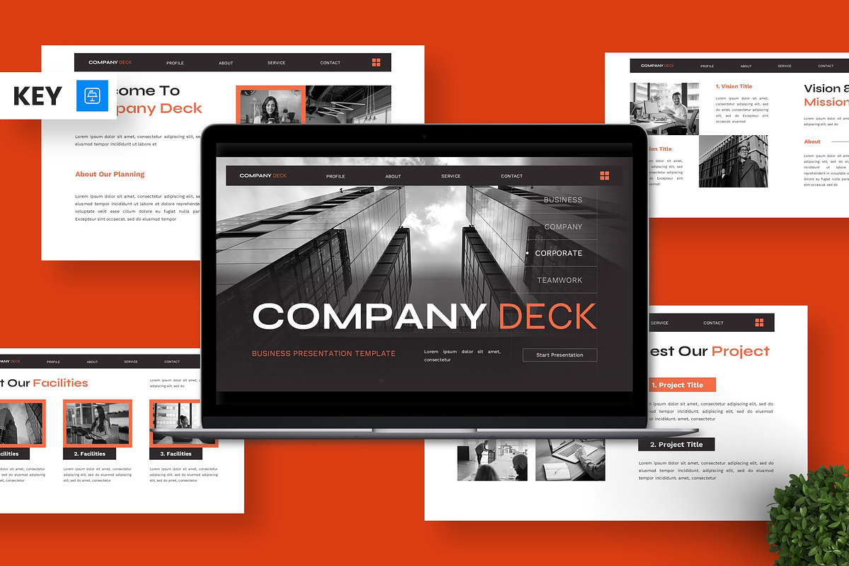 Company Deck - Business Key, a Presentation Template by Deepslide Studio (Photo 1 of 4)