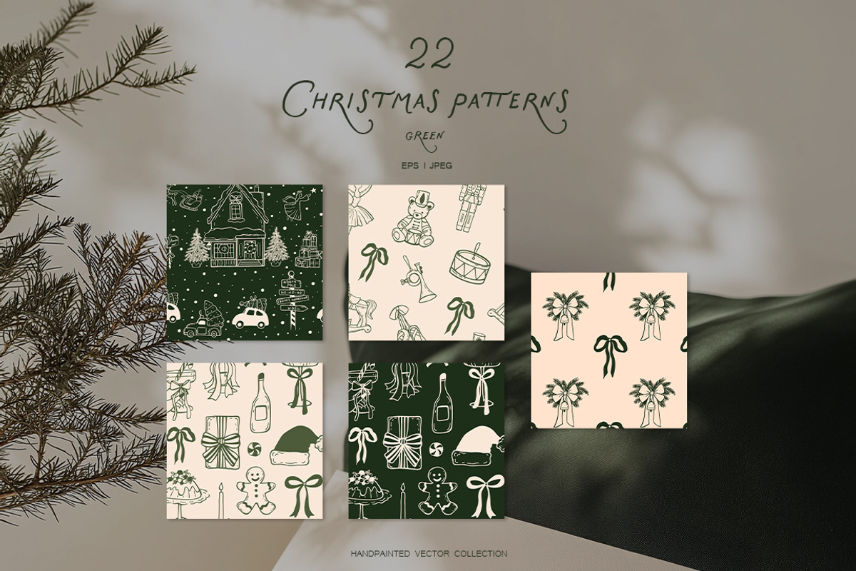 Whimsical Set Cozy Christmas, a Seasonal Illustration by ViktoriyaD (Photo 13 of 20)
