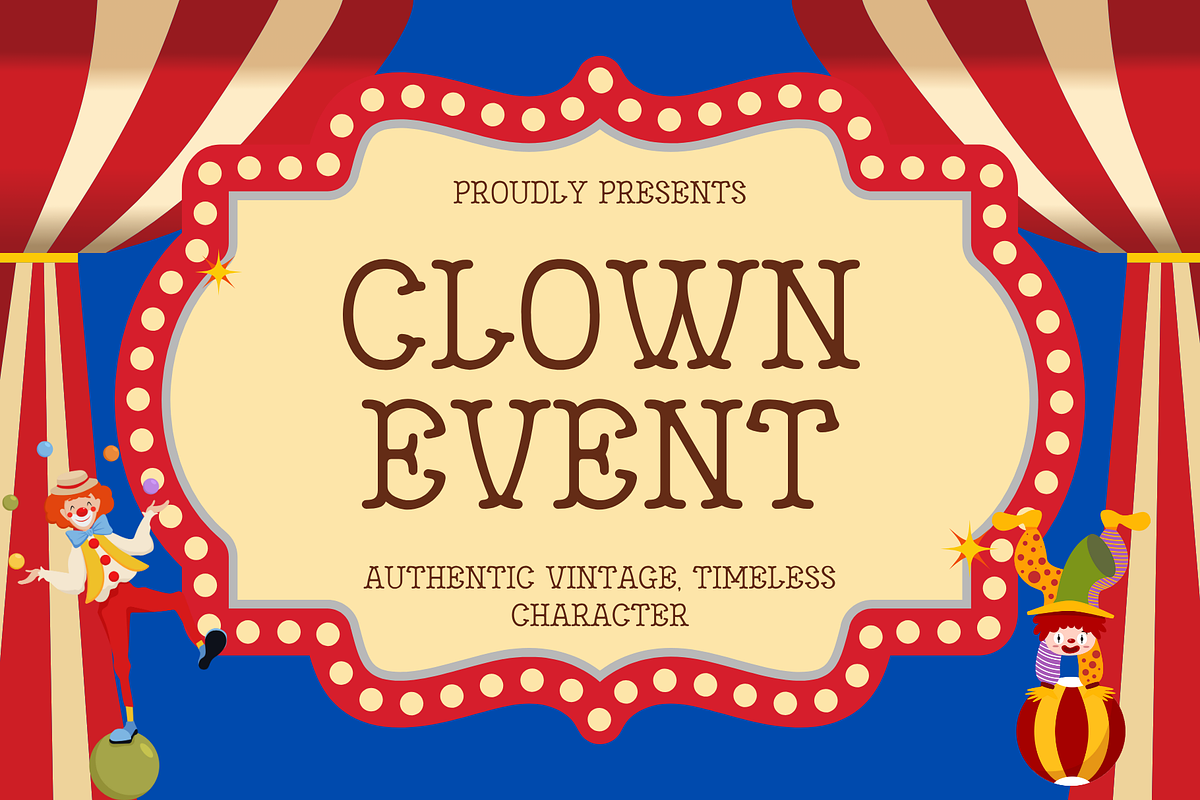 Clown Event - A Vintage Typewriter, a Handwritten Font by BearyType Studio (Photo 1 of 11)