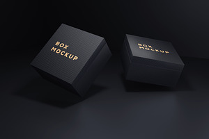 Black Boxes Branding Mockup