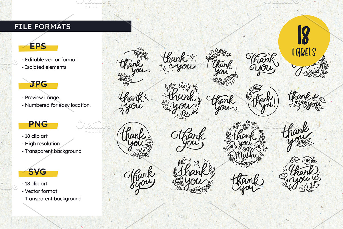 Thank You Labels, a Decorative Illustration by insemar (Photo 3 of 4)