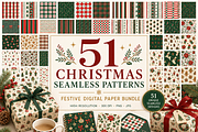 Christmas Seamless Patterns, a Decorative Illustration by HeavensStar (Thumbnail 1 of 8)