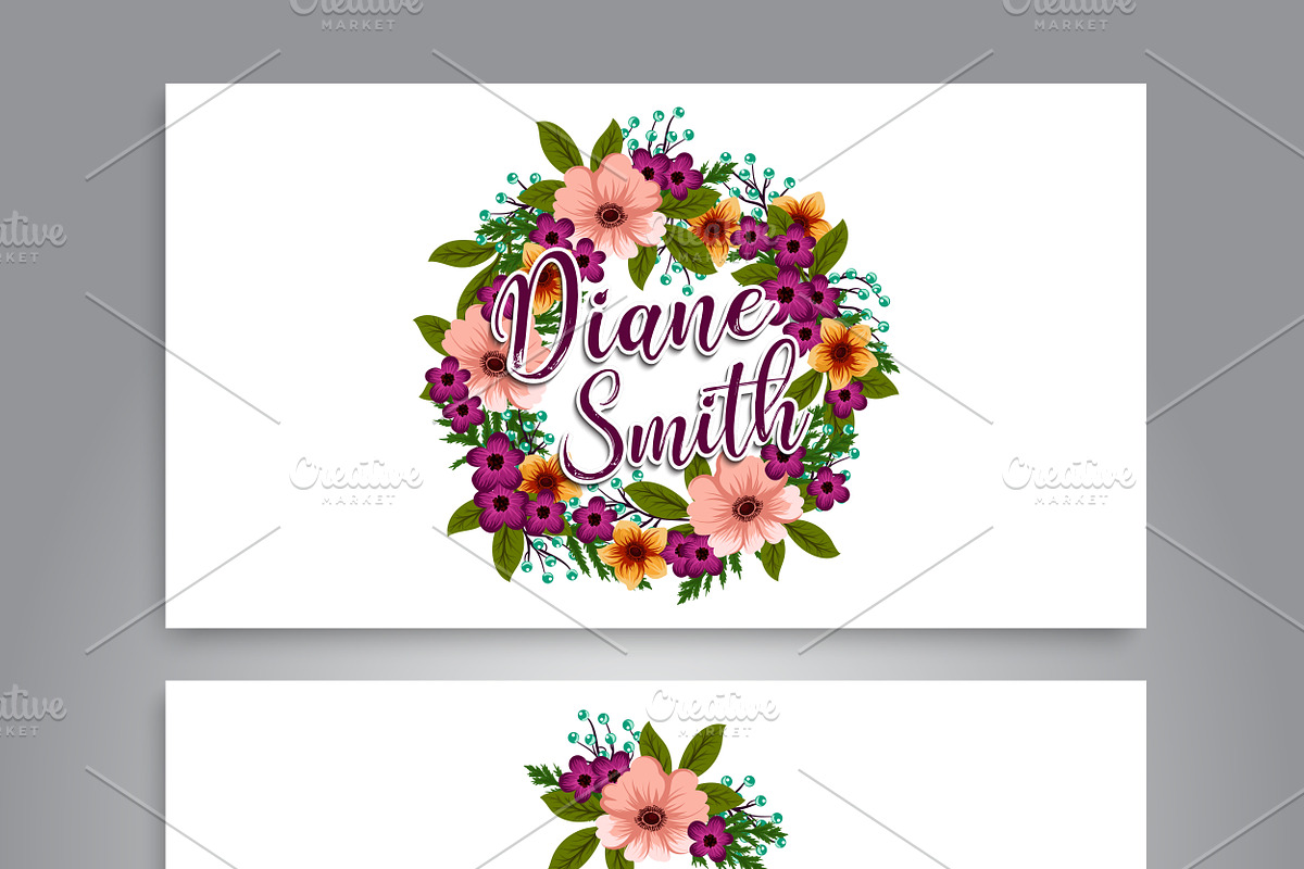 Business card template, a Business Card Template by Doodle_flower