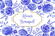 Watercolor Roses Bouquet, a Person Illustration by Anis Illustration (Thumbnail 1 of 4)