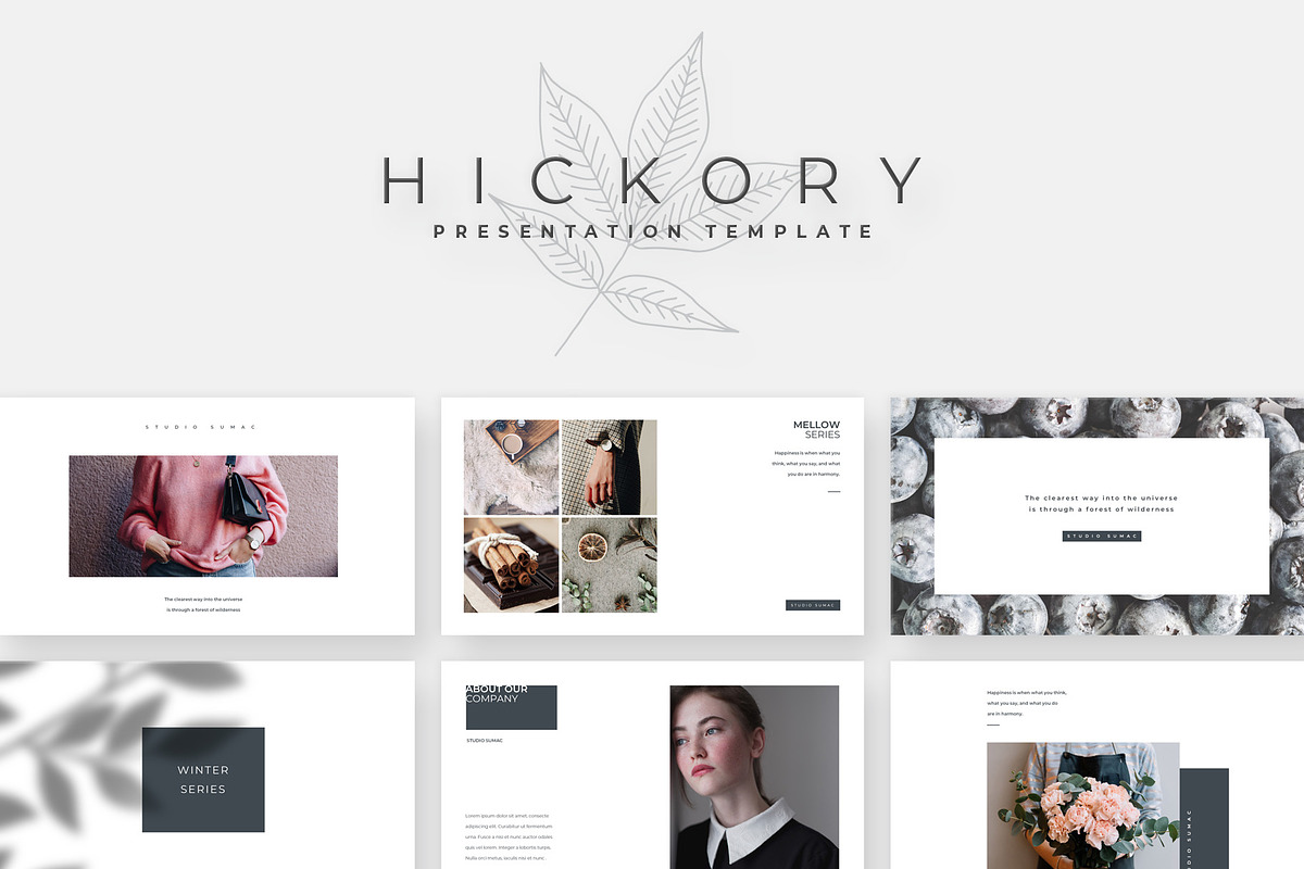 Hickory PowerPoint Presentation, a Presentation Template by Studio Sumac (Photo 1 of 7)