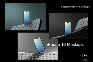 iPhone 16 Mockups, an iPhone Mockup by Aquarianz Studio