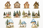 Watercolor Woodland Animals Clipart, an Animal Illustration by SugarCloudStudioArt (Thumbnail 3 of 9)
