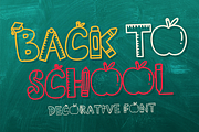 Back To School is a decorative font, a Handwritten Font by Brown Cupple (Thumbnail 1 of 8)