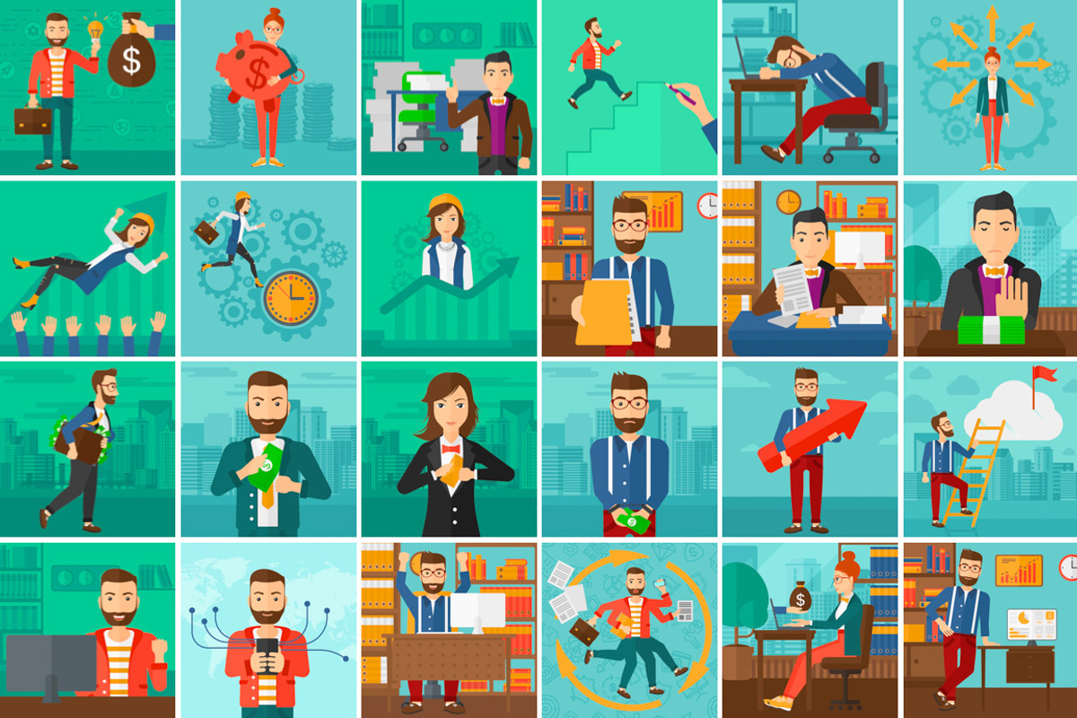 80 Flat business illustration bundle, a Finance Illustration by Visual Generation (Photo 3 of 5)