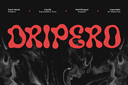 Dripero – Psychedelic Liquify Retro, a Sans Serif Font by Typia Nesia (Thumbnail 1 of 12)