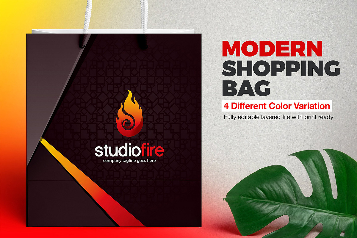 Shopping Bag Template Bundle, a Stationery Template by ContestDesign (Photo 2 of 9)
