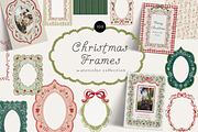 Christmas holiday frames backgrounds, a Background Graphic by Grace Noboa Illustrations (Thumbnail 1 of 13)