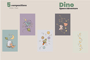 Dino Space Adventure – Vector Set, an Animal Illustration by moja doodle (Thumbnail 6 of 11)