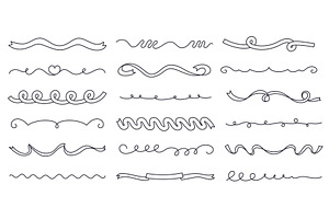 Curly confetti ribbon separator, an Illustration by winwin.art