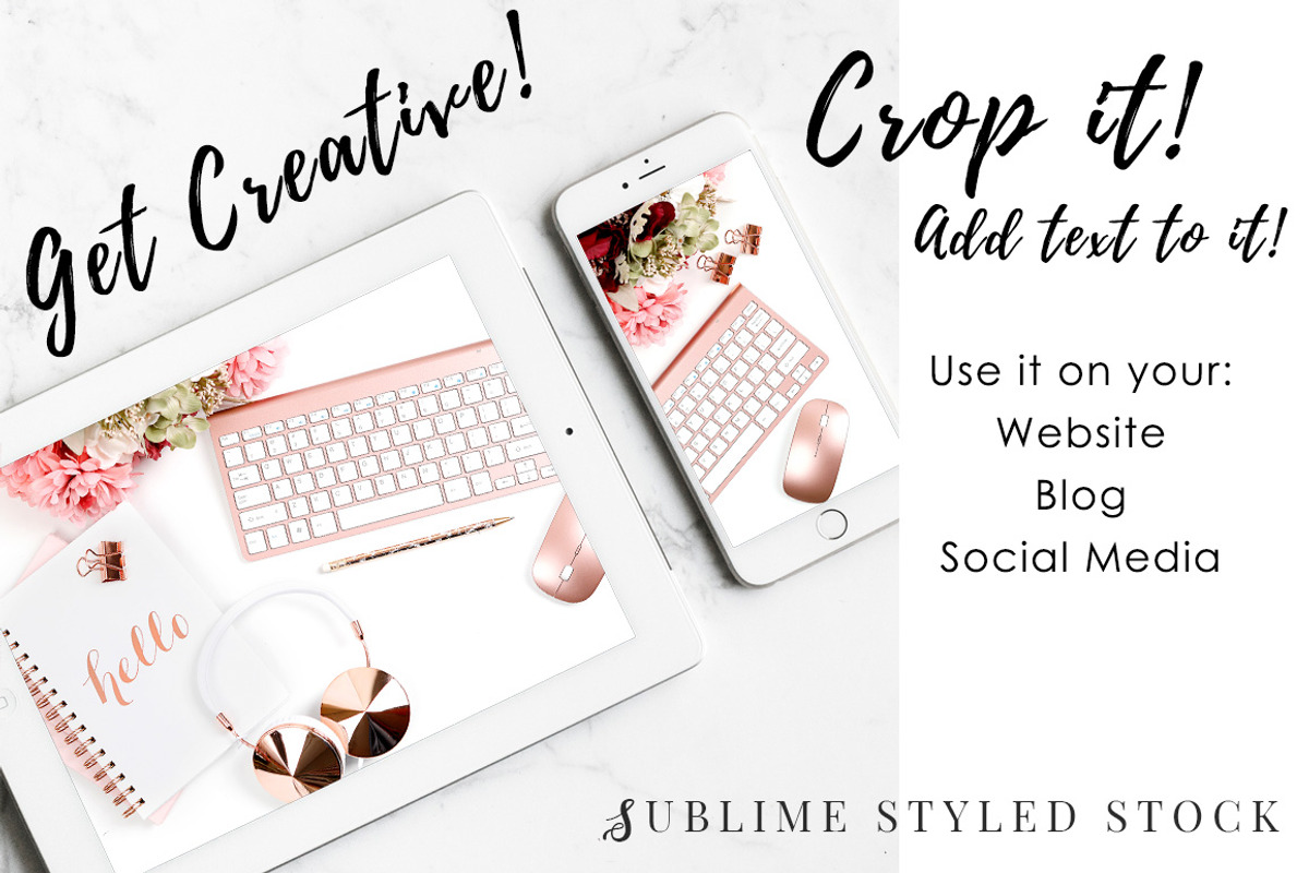 Rose Gold Stock Photo Bundle, a Books & Magazine Mockup by SUBLIME Styled Stock (Photo 4 of 4)