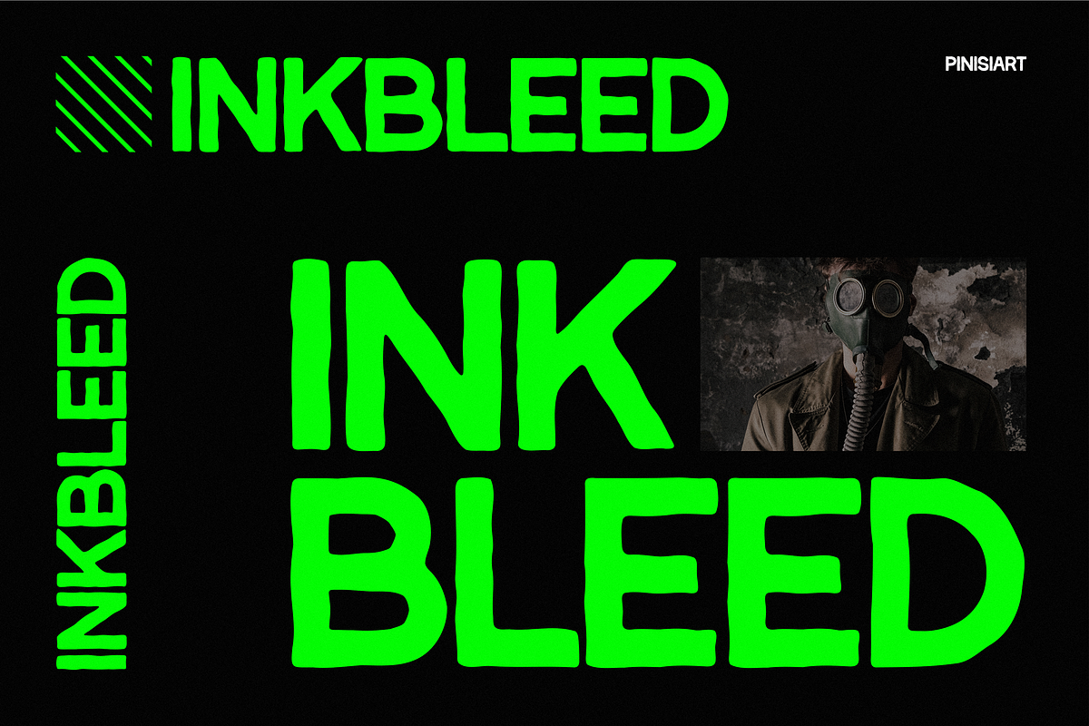 Inkbleed, a Sans Serif Font by Pinisi ART (Photo 1 of 10)