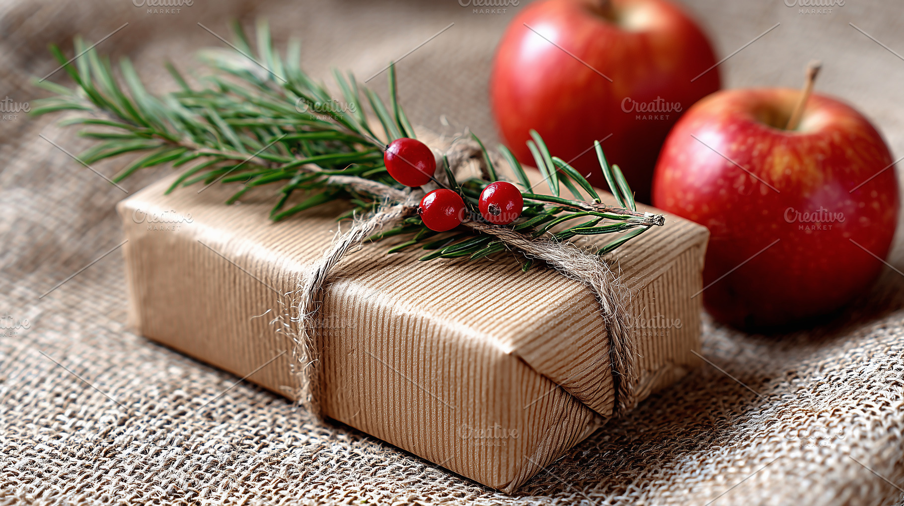 Eco-friendly Christmas gift wrapped, a Holiday Photo by MistyDay