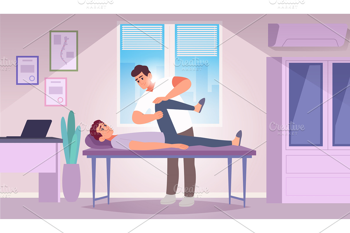 Chiropractors. Manual therapist, a Healthcare Illustration by Onyx