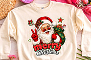 Merry Christmas Santa Peace PNG Art, a Seasonal Illustration by CrexoraLab (Thumbnail 3 of 4)