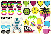 80's Pixel Party Gamer Clip Art Set, an Education Illustration by Dapper Dudell (Thumbnail 2 of 3)