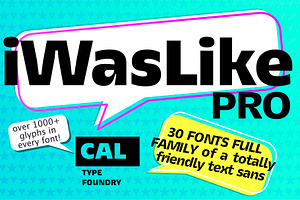 iWasLike Pro - 30 FONTS FULL FAMILY