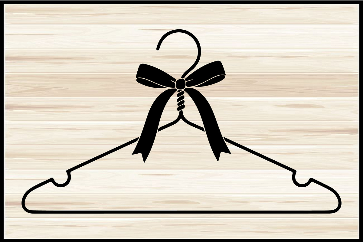 Clothes Hanger SVG Silhouette Bundle, a Decorative Illustration by yasushie (Photo 4 of 4)
