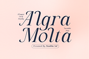 Algra Molta - Elegant Serif Family, a Serif Font by Pandeka Studio (Thumbnail 1 of 11)