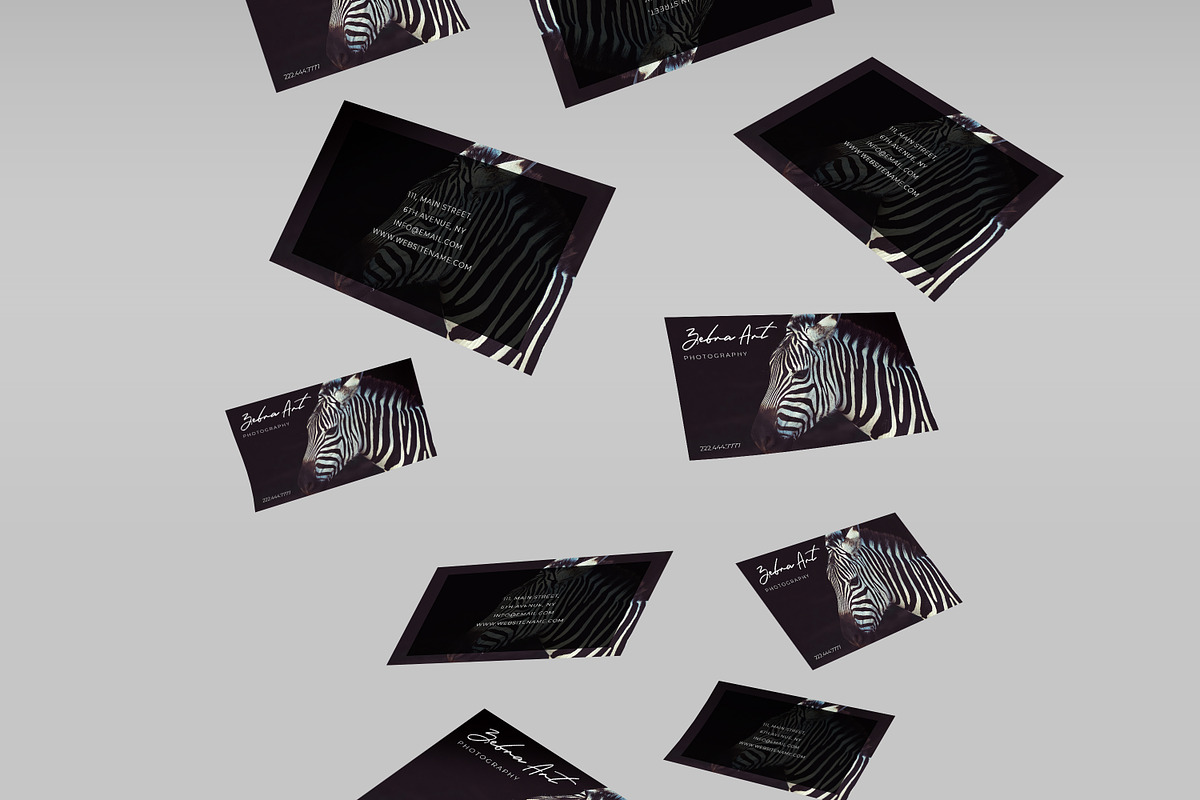 Classy Zebra art design card, a Business Card Template by Creative Designs (Photo 2 of 2)