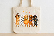 Halloween Dachshund Dog Ghost PNG, a Seasonal Illustration by CraftArtStudio (Thumbnail 2 of 4)