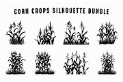 Corn Stalk Silhouette SVG Vector Set, a Finance Illustration by Gfx Expert Team (Thumbnail 1 of 3)