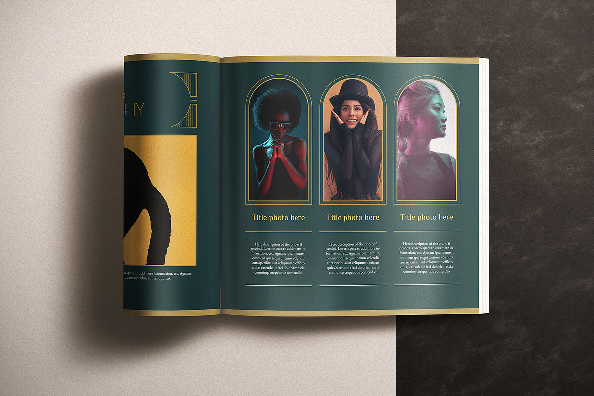 Art Deco Photo Album Template, a Brochure Template by Luuqas Design (Photo 8 of 8)